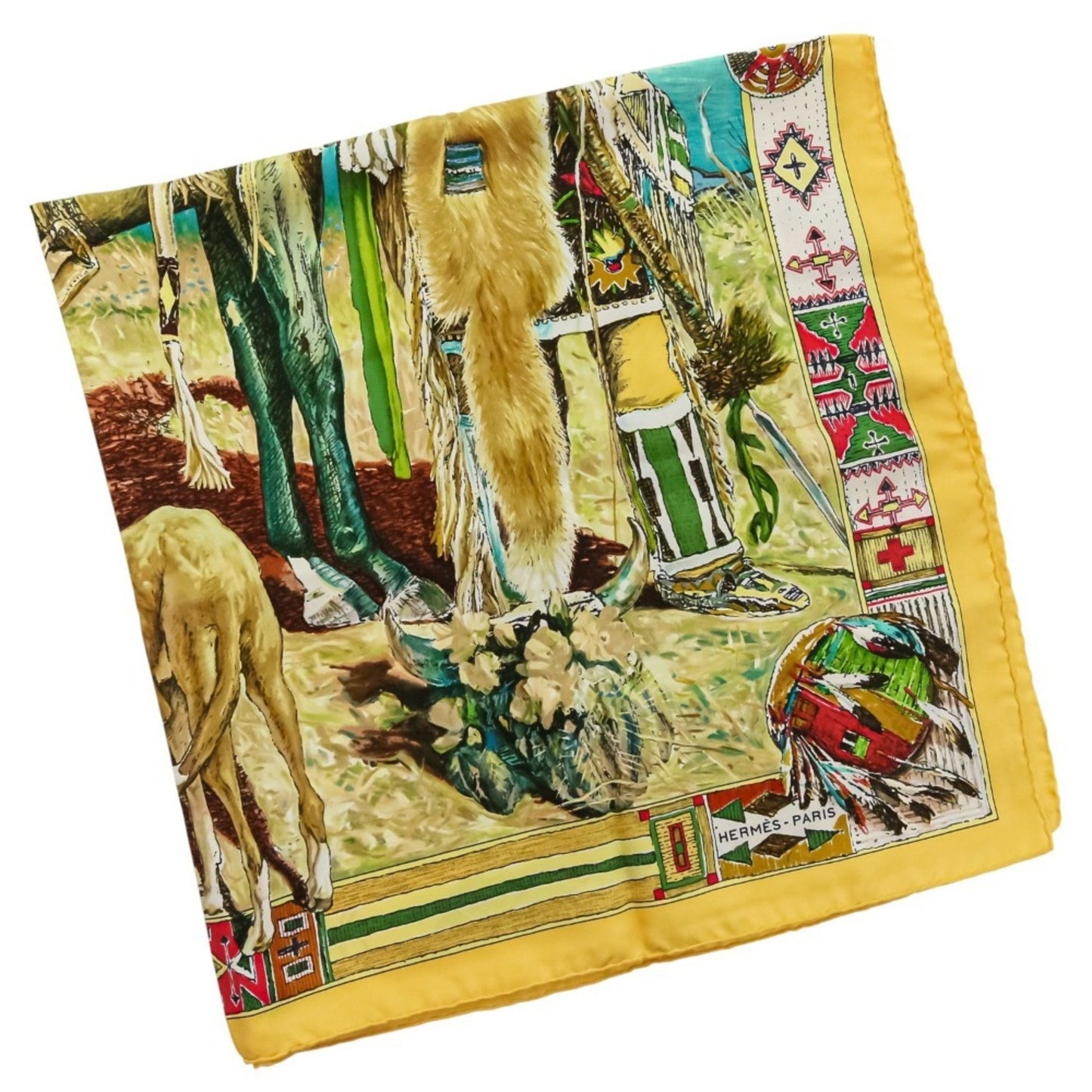 Hermes Carr 90 Les Cheyennes Scarf/Muffler