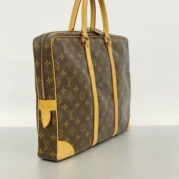 Louis Vuitton Monogram Porte-Document Voyage Bag M53361 Brown