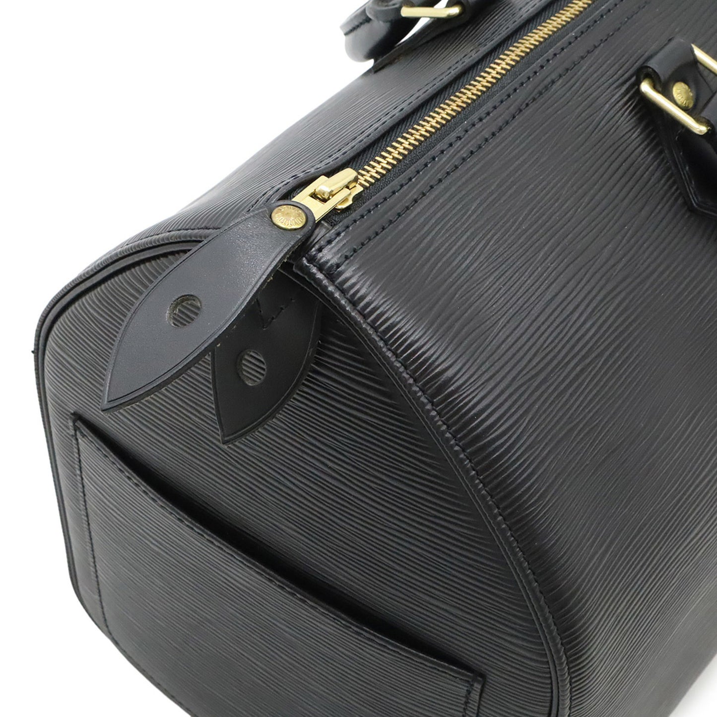 Louis Vuitton Epi Speedy 35 Handbag/Boston Bag In Leather Noir And Black