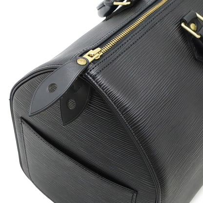 Louis Vuitton Epi Speedy 35 Handbag/Boston Bag In Leather Noir And Black
