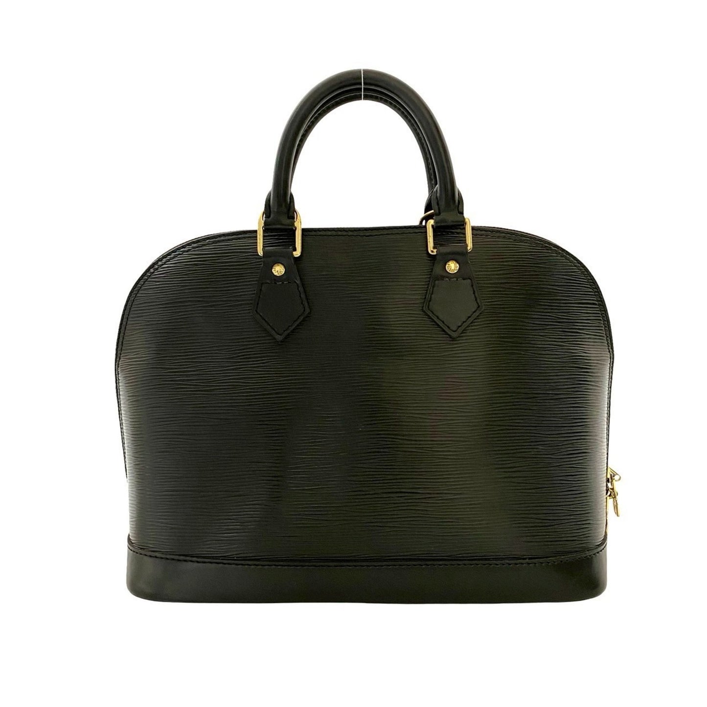 Louis Vuitton Alma Epi Leather Handbag Mini Boston Bag Noir 94578