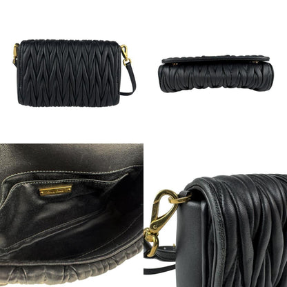 Miu Miu Miu Matelasse Leather Shoulder Bag