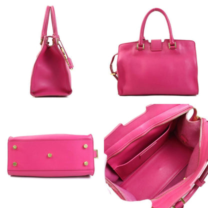 Saint Laurent Saint Laurent Handbag Shoulder Bag Baby Cabas Leather Pink Gold
