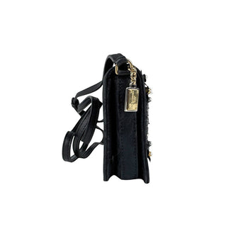 Dolce & Gabbana Shoulder Bag Satin Metal Black Gold Silver Red