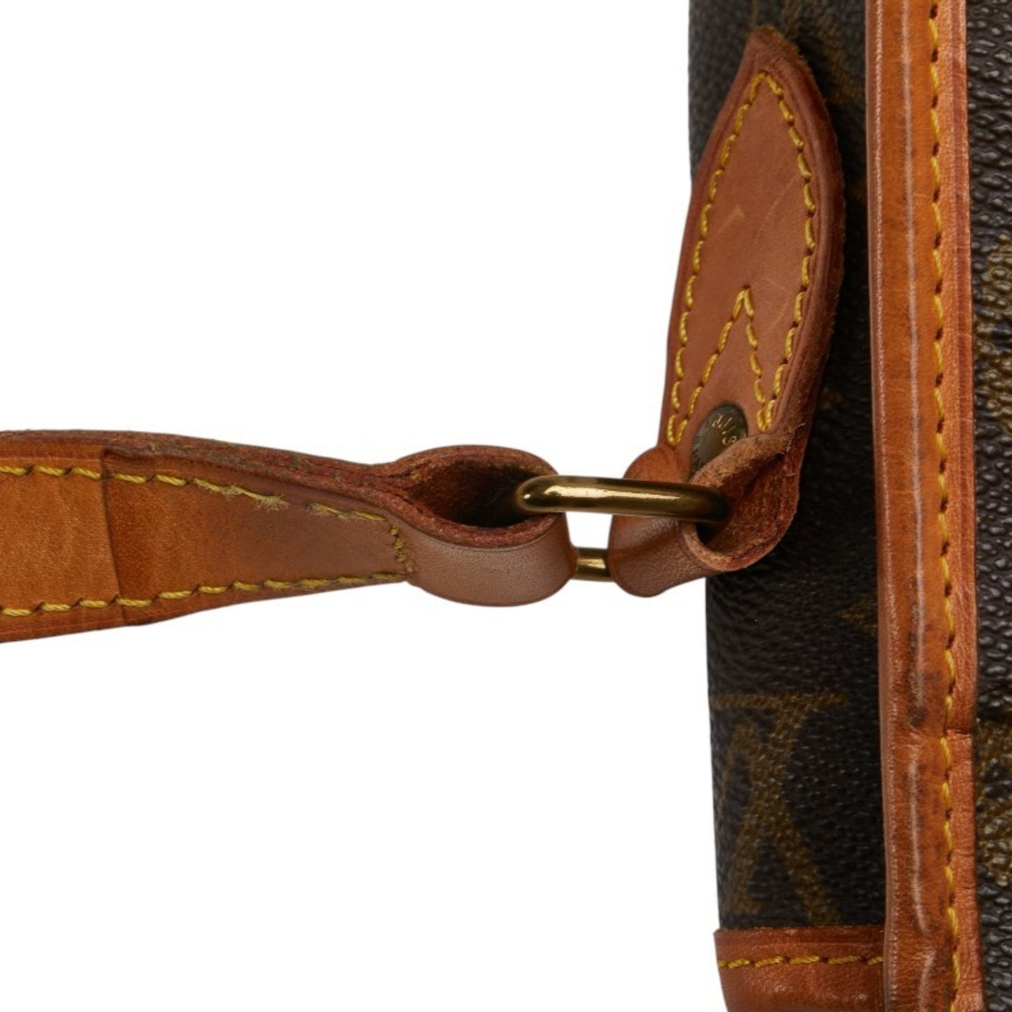 Louis Vuitton Monogram Gibessier Mm Crossbody Shoulder Bag M42247 Brown Leather