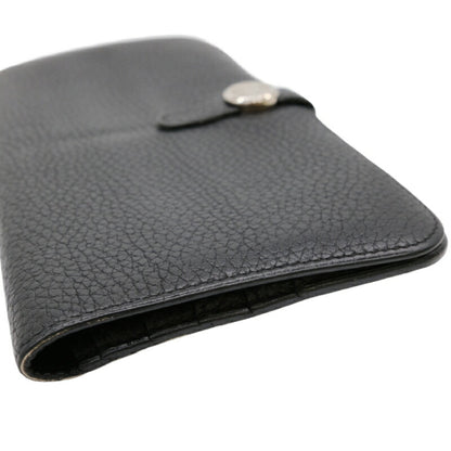 Hermes Dogon Long Wallet Togo Leather Black