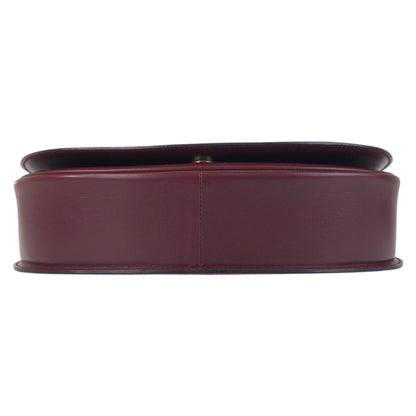 Cartier Must Line Bordeaux Gold Hardware Leather Shoulder Bag Pochette
