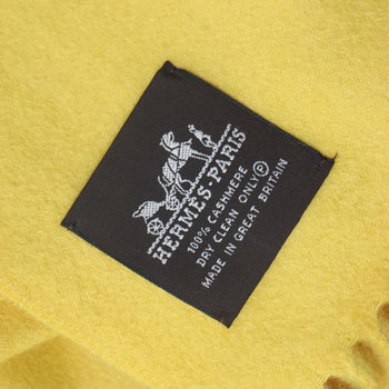 Hermes Hermes Serie Embroidered Cashmere Stole Scarf Made In England Yellow