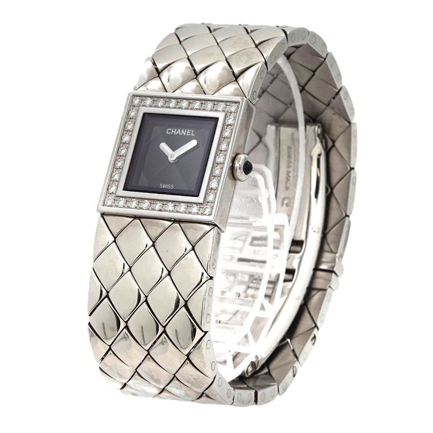Chanel Matelasse H0489 Diamond Bezel Women'S Watch