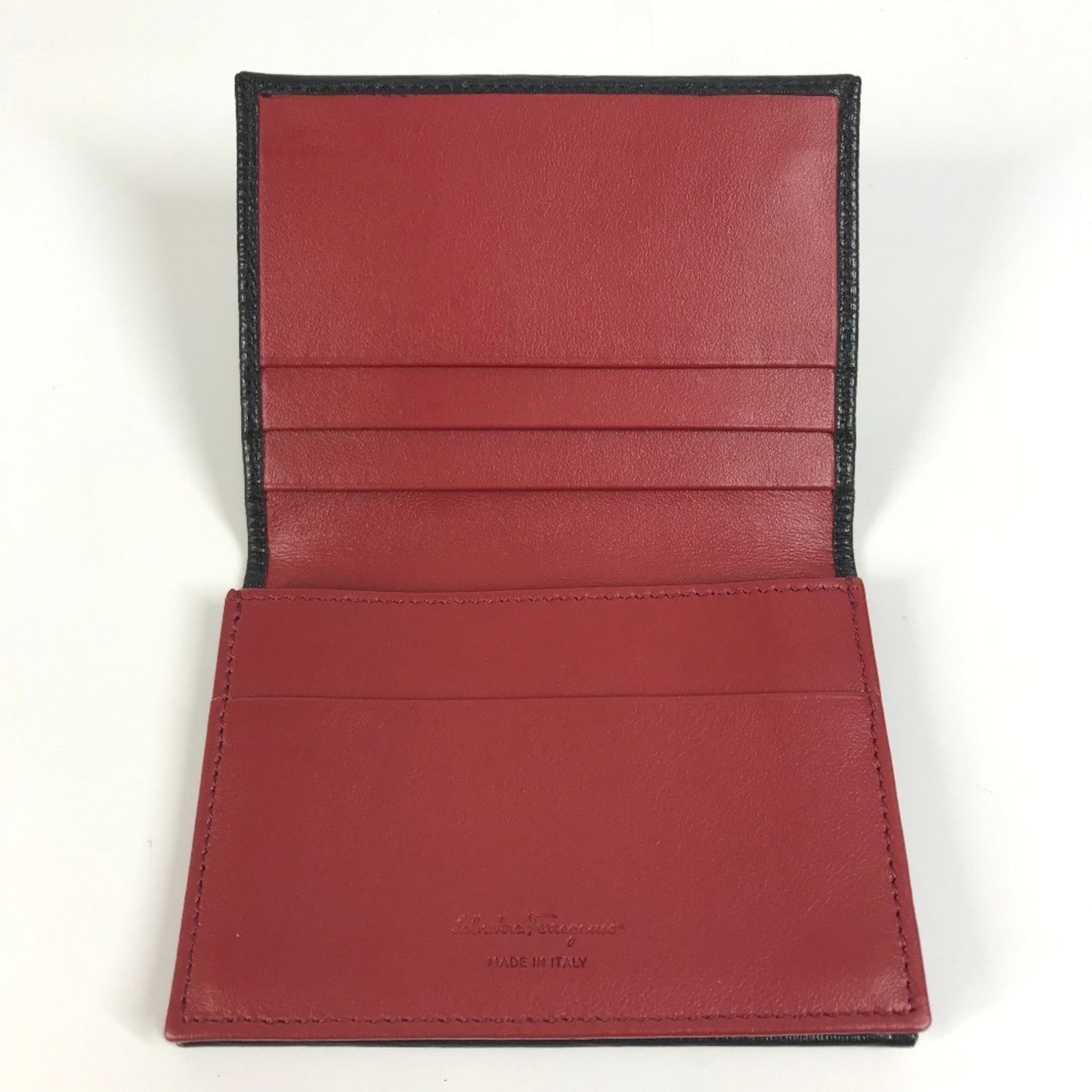Salvatore Ferragamo Gancini Logo Business Card Holder