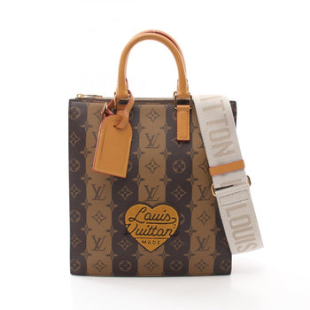 Louis Vuitton X Nigo Sac Plat Monogram Stripe Tote Bag Coated Canvas Leather