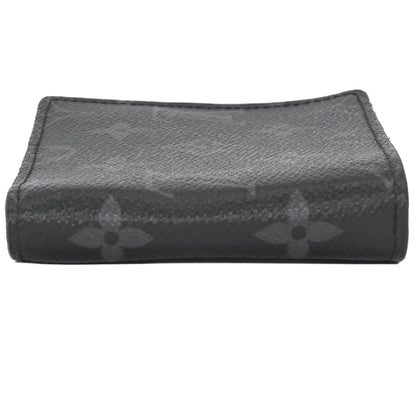 Louis Vuitton Monogram Eclipse Portefeuille Pans M62480 Compact Wallet In Black