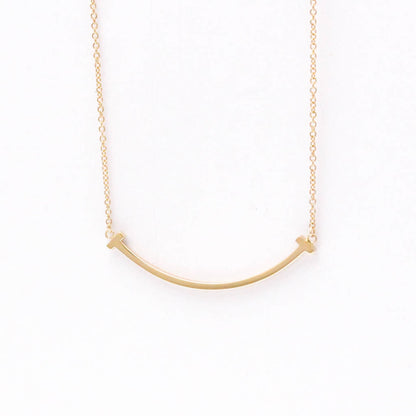 Tiffany Tiffany T Smile Small Necklace Pink Gold (18K) No Stone Women