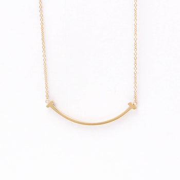 Tiffany Tiffany T Smile Small Necklace Pink Gold (18K) No Stone Women