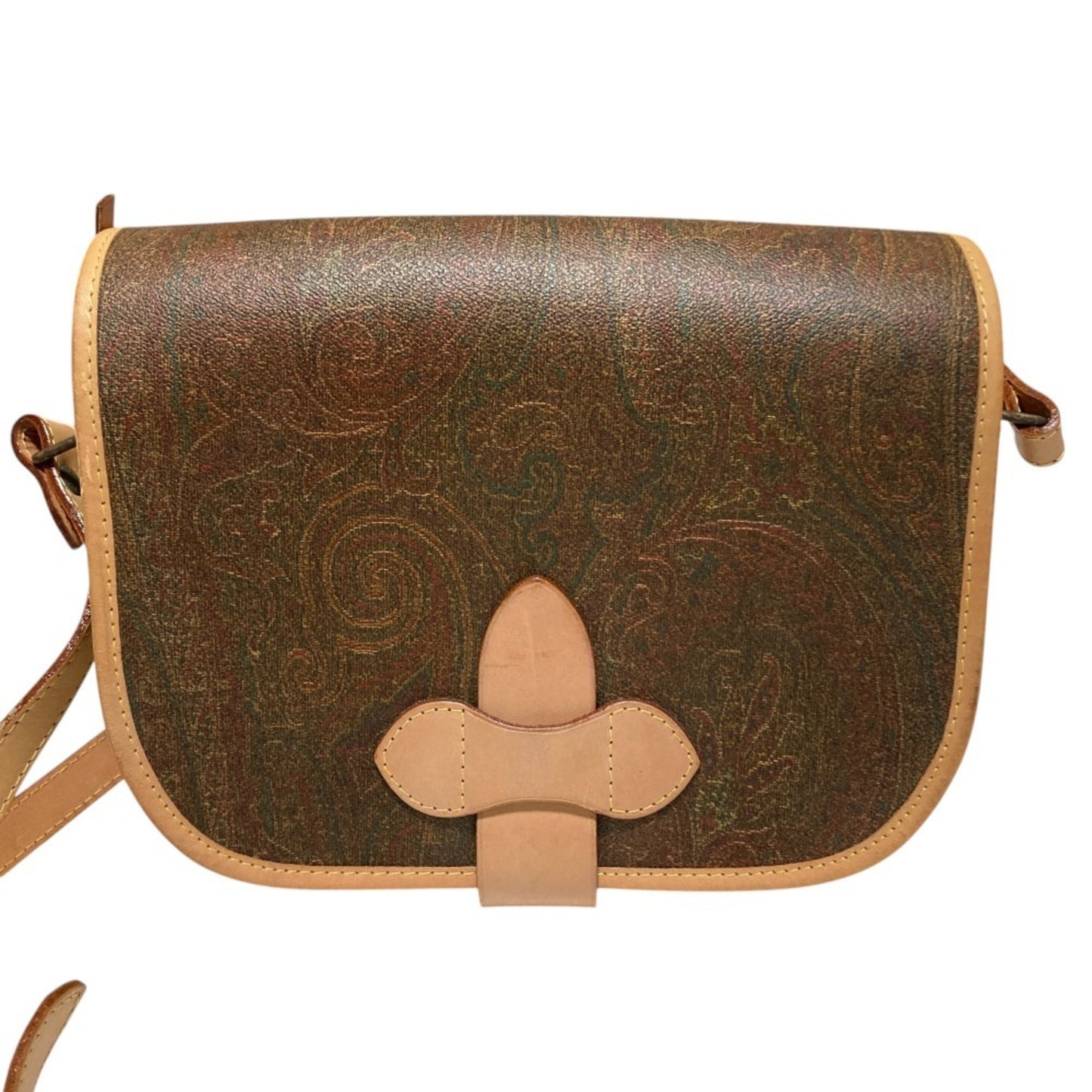 Etro Paisley Crossbody Flap Shoulder Bag In Natural