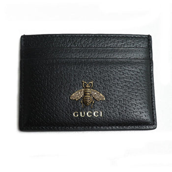 Gucci Animalier Bee Card Case Black 523685 Dj20T 1000
