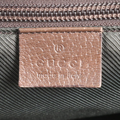 Gucci Gg Canvas Sherry Line Leather Tote Bag