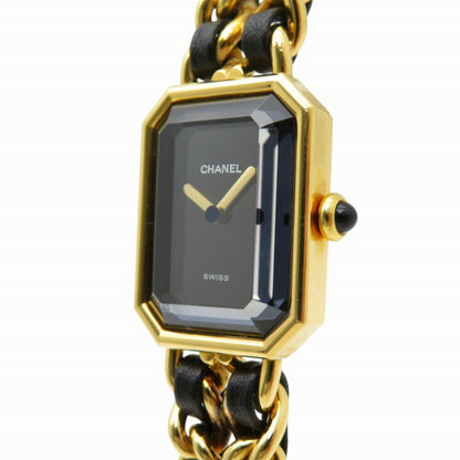 Chanel Premiere M Size H0001 Quartz Watch Ss Black Dial 1529Chanel