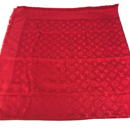 Louis Vuitton Louis Vuitton Monogram Stole Scarf Fringe Shawl Wool Silk