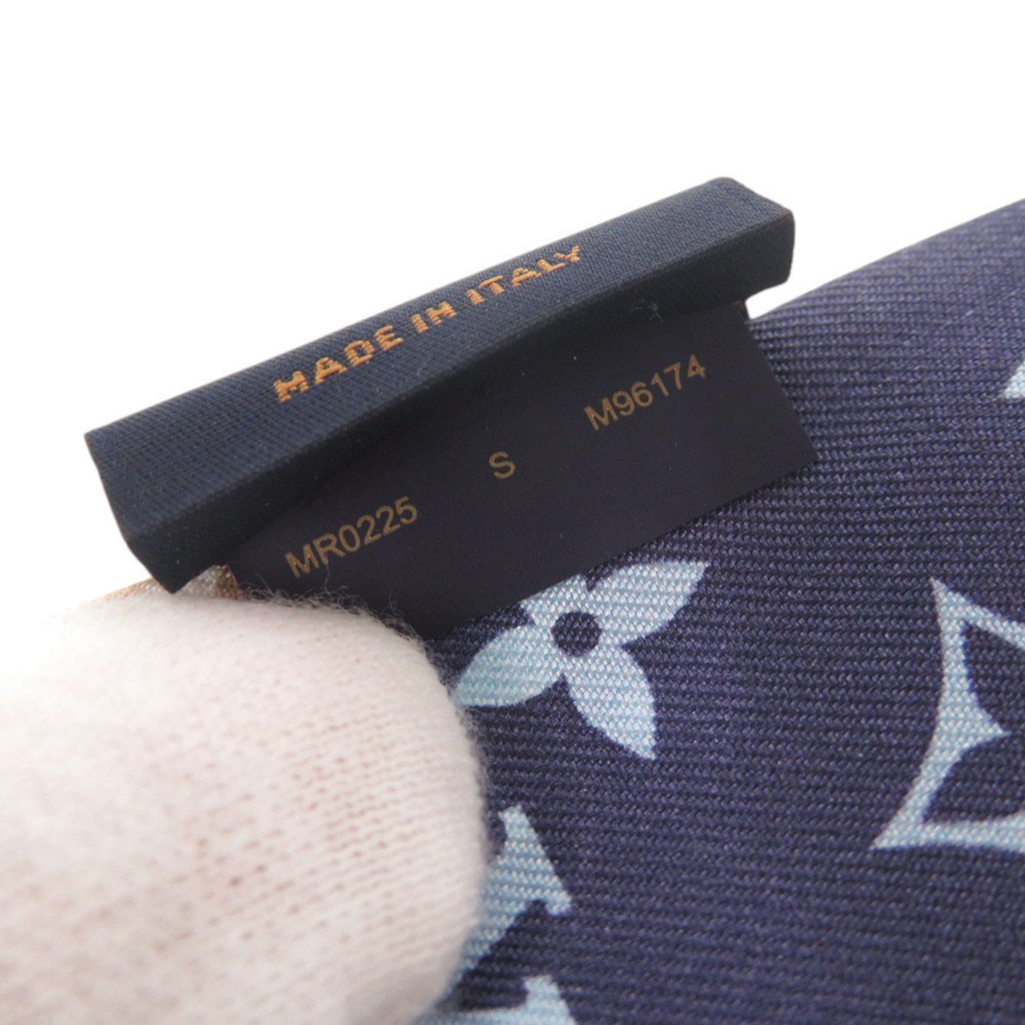 Louis Vuitton Bandeau Bb Bow M96174 Silk Blue Scarf Muffler 0022 Louis Vuitton