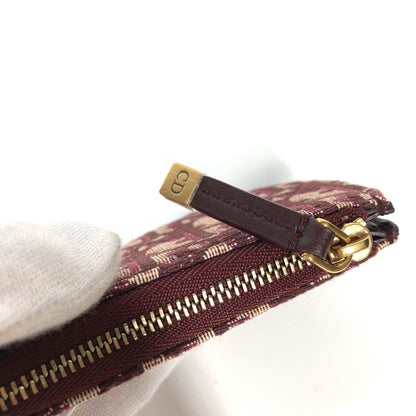 Christian Dior Oblique Wallet Coin Compartment Coin Purse Wine-Red