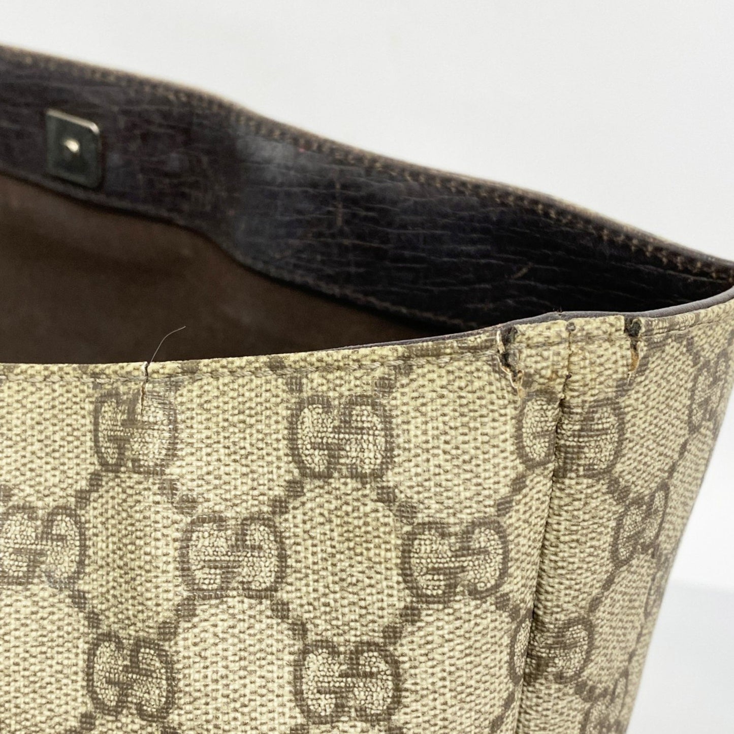 Gucci Gg Supreme Tote Bag 131220 Beige Brown