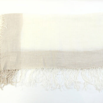Brunello Cinnelli Brunello Cucinelli Large Cashmere Chiffon Shawl In Ivory