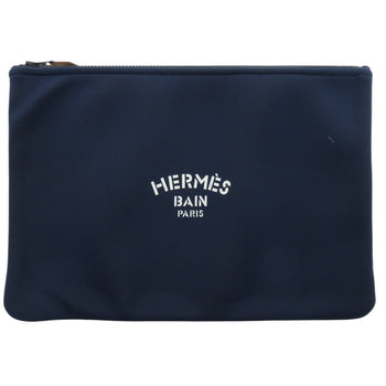 Unused Herms Neoban Gm Polyamide Elastane Blue Marine Pouch Bag Zs5Z Hermes