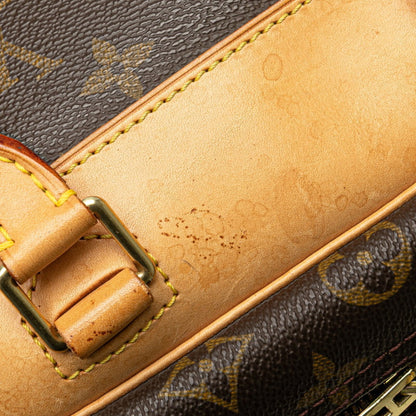 Louis Vuitton Monogram Deauville Handbag M47270 Brown Leather