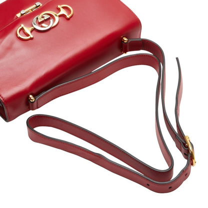 Gucci Zumi Shoulder Bag 576388 Red Leather