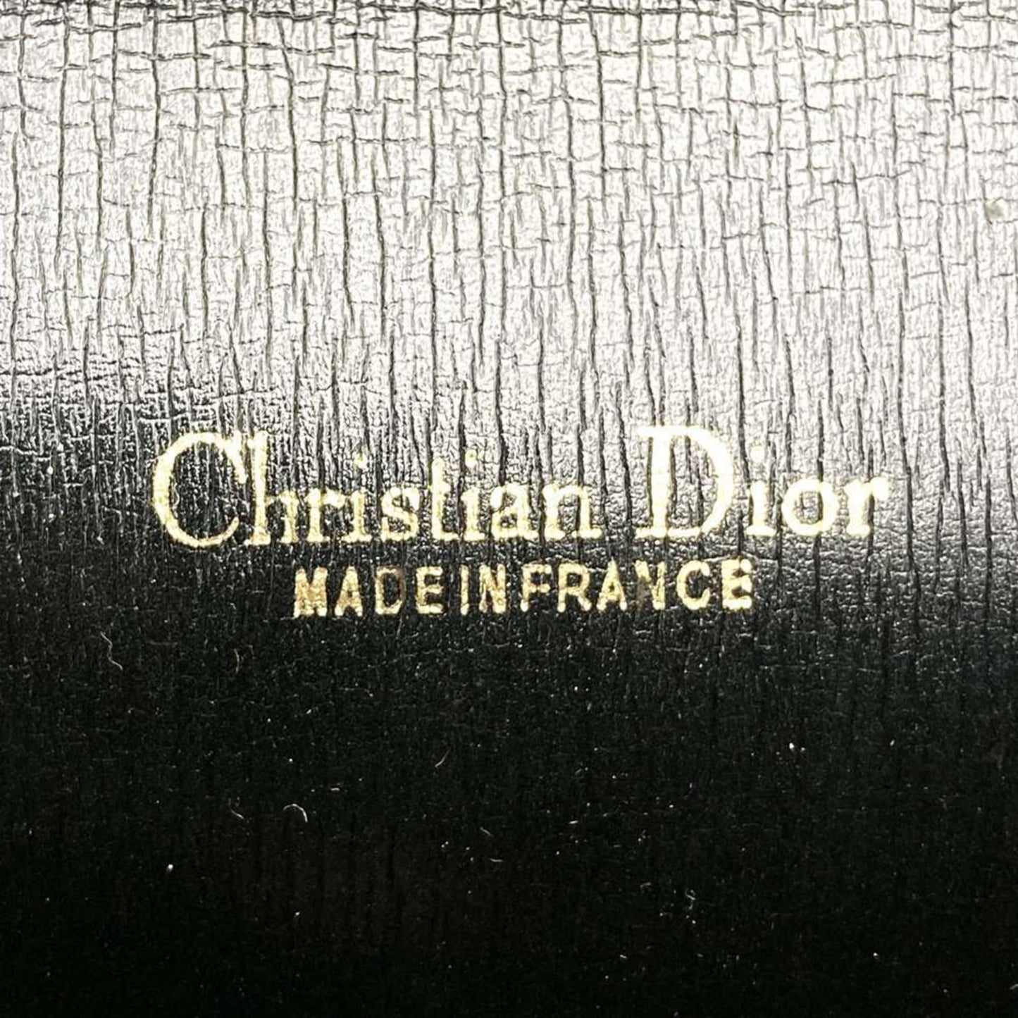 Christian Dior Dior Shoulder Bag Chain Black Gold Canvas