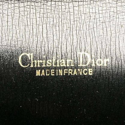 Christian Dior Dior Shoulder Bag Chain Black Gold Canvas