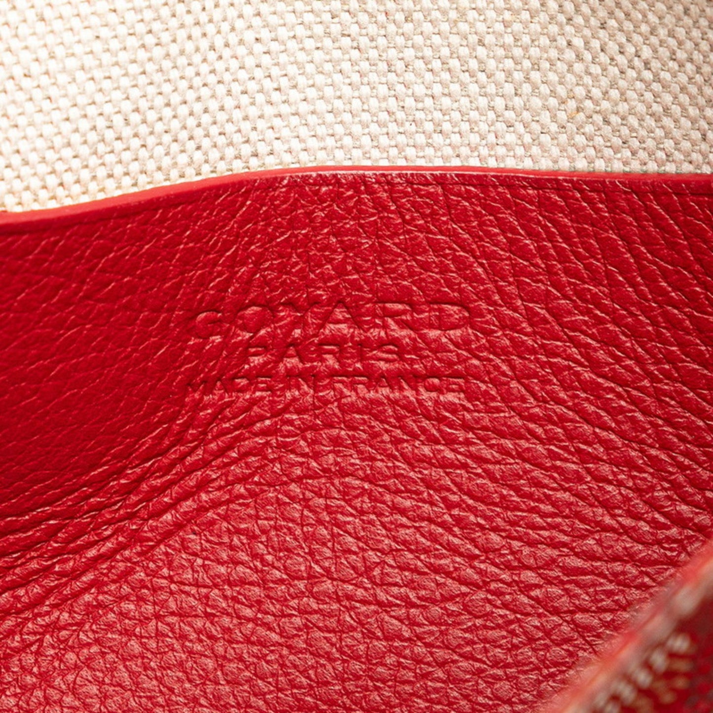 Goyard Plumet Pouch Wallet Red Leather