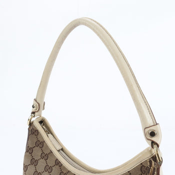 Gucci Gg Canvas Abbey Leather Shoulder Bag