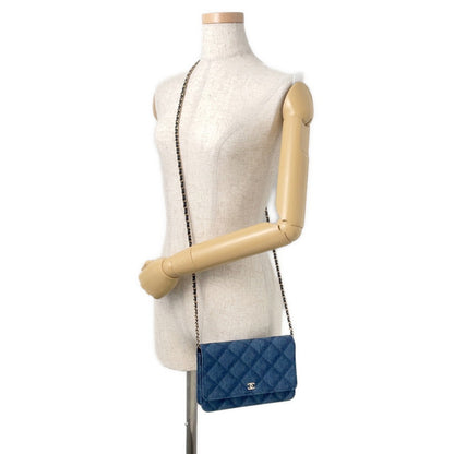 Leather - Chanel Chain/ Shoulder Wallet Denim