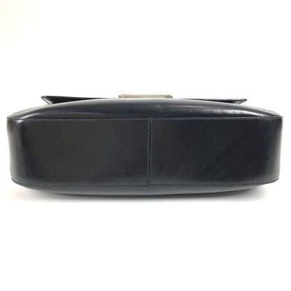 Prada B7470 Logo Flap Shoulder Bag In Leather