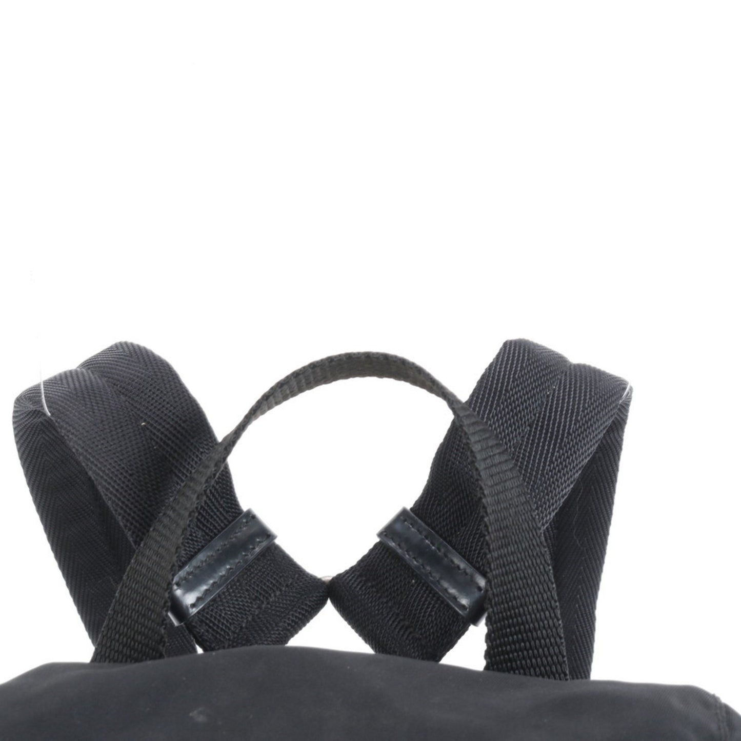 Prada Tessuto Nylon Backpack With Triangle Logo And Leather Plaque