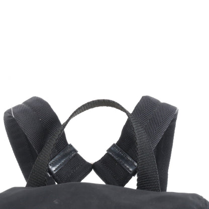 Prada Tessuto Nylon Backpack With Triangle Logo And Leather Plaque