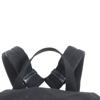 Prada Tessuto Nylon Backpack With Triangle Logo And Leather Plaque