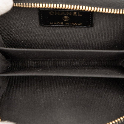 Chanel Matelasse Coco Mark Wallet/Coin Case Black Lambskin