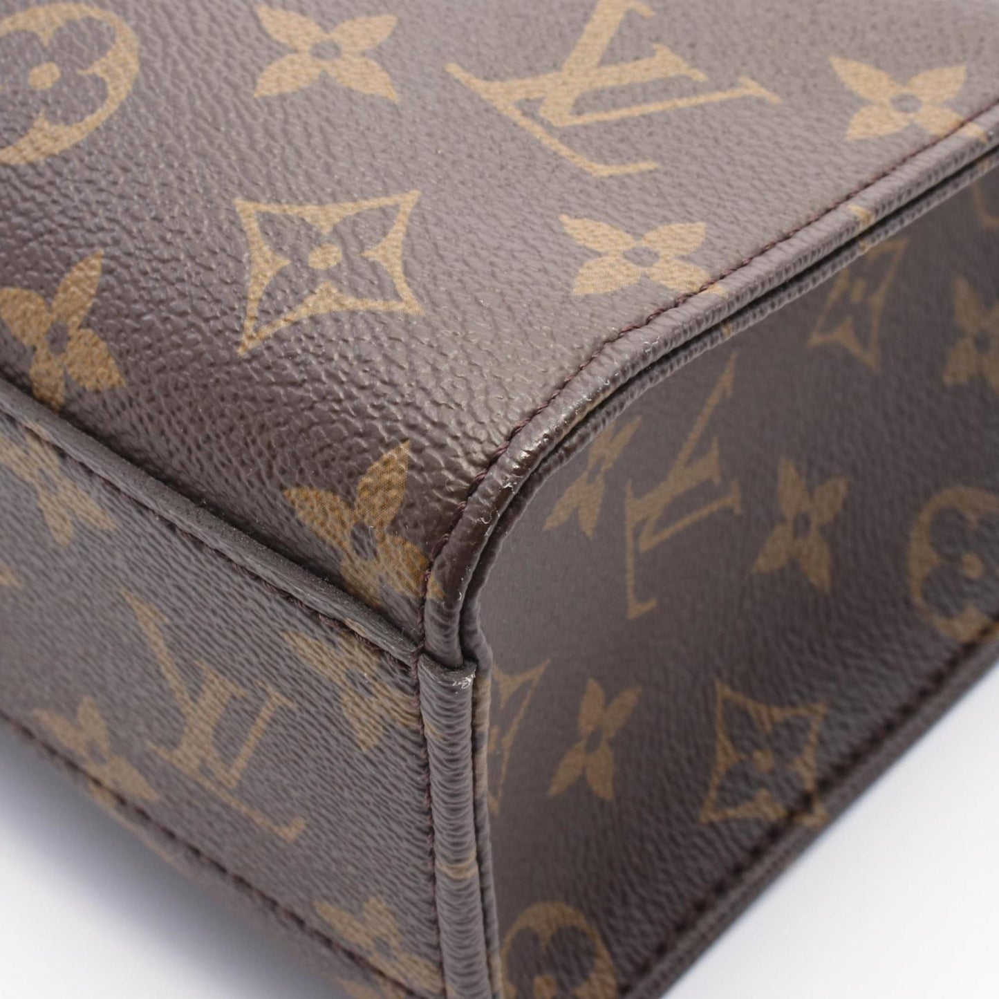 Louis Vuitton Sac Plat Pm Tote Bag Coated Canvas Leather Monogram