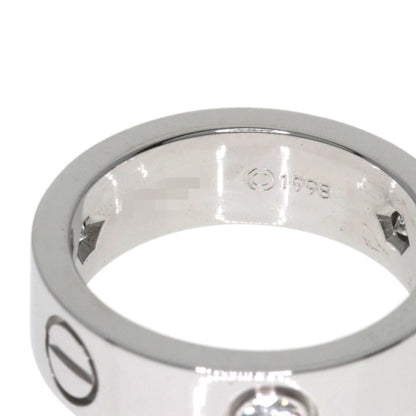 Cartier Love Ring Half Diamond #48 18K White Gold