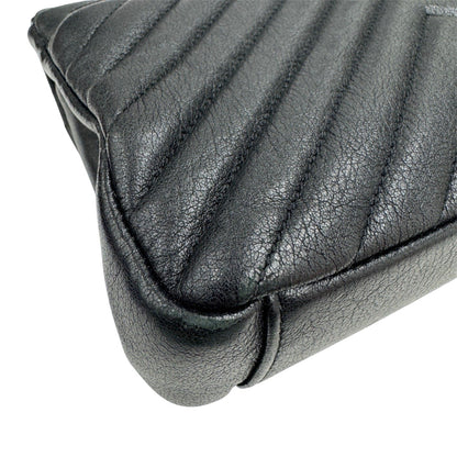 Saint Laurent Ysl College 600279 Chain Shoulder Bag In Black Leather