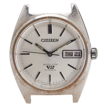 Citizen Vintage Seven Stars V2 Watch 4-7705544Ta Automatic Silver Dial Stainless Steel