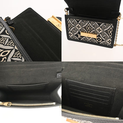 Louis Vuitton Jacquard Portefeuille Dauphine Black With Gold Hardware