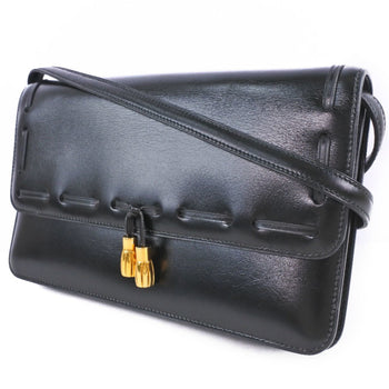 Hermes 2Way Clutch Tassel Calf Black ?O