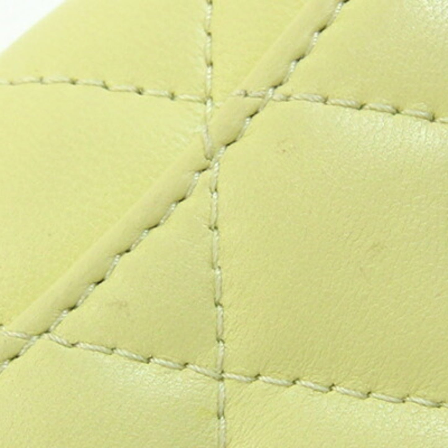 Chanel Card Case Matelasse Classic Flap Ap0214 Yellow Lambskin Business Holder Coin Coco Mark