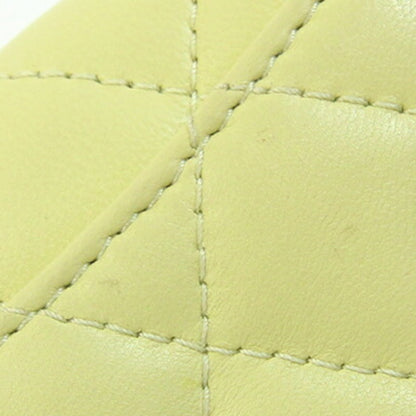 Chanel Card Case Matelasse Classic Flap Ap0214 Yellow Lambskin Business Holder Coin Coco Mark