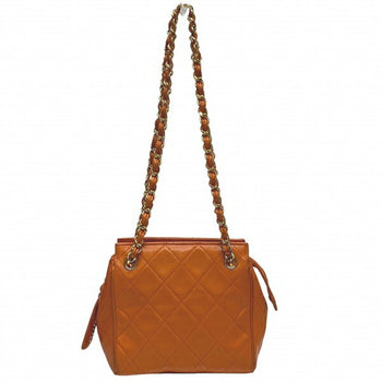 Chanel Matelasse Lambskin Chain Orange Shoulder Bag