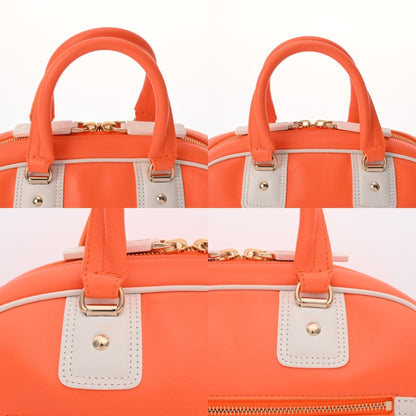 Christian Dior Vibe Small Bowling Bag In Orange/White